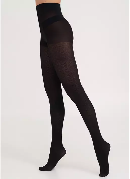 Колготки теплые хлопковые LUCKY COTTON 200 nero (черный) Giulia